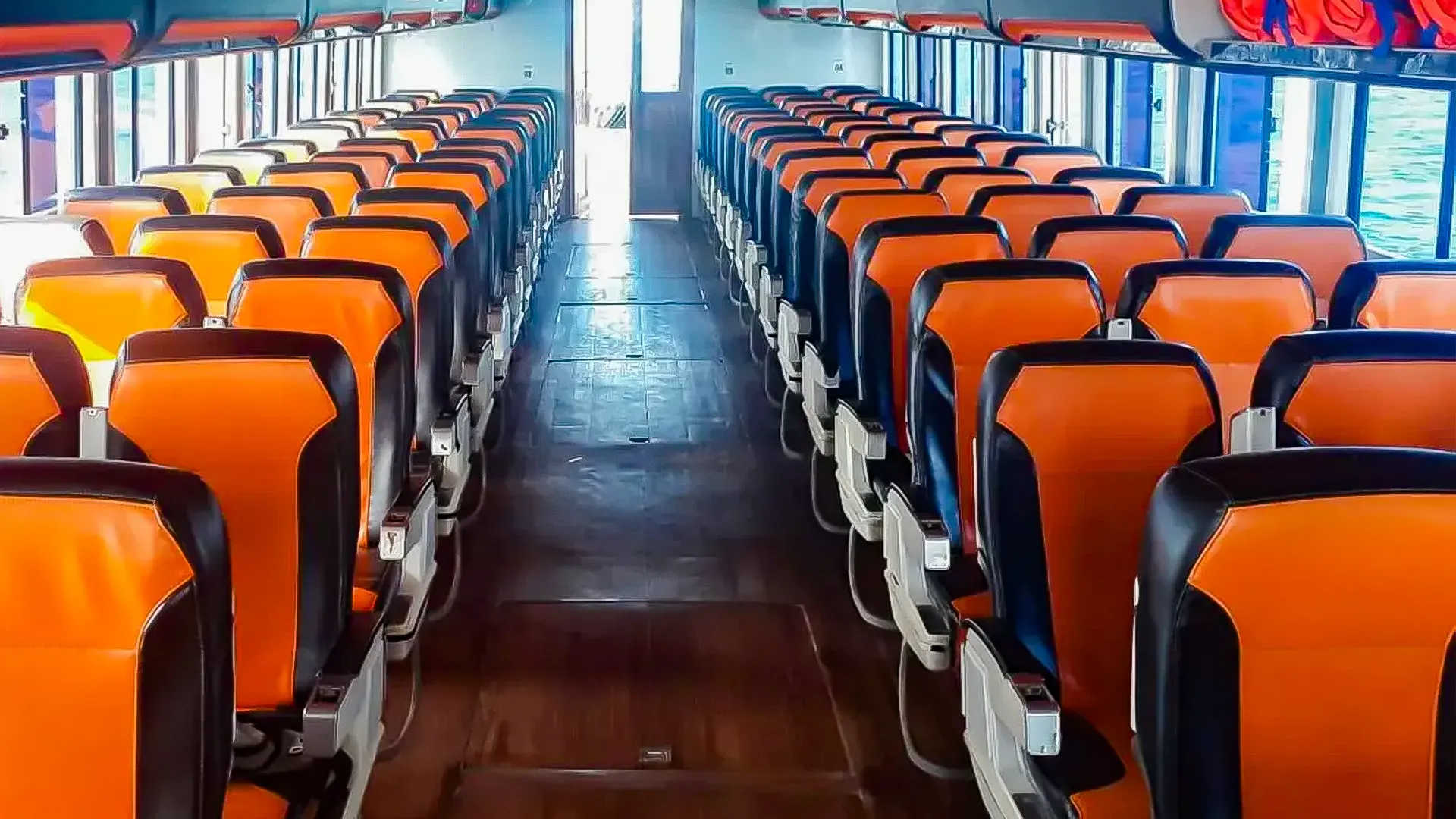 Comfortable and calm interior of Glory Fast Boat with well-arranged passenger seating